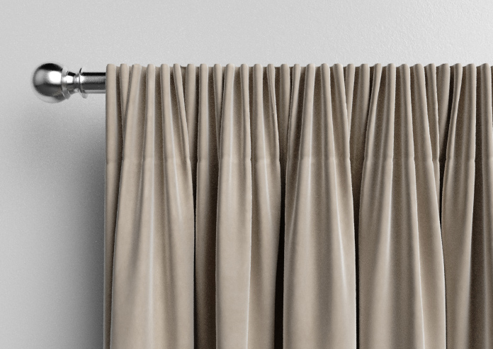 Luxe Velvet (Blackout) Pencil Pleat, Taupe - Ready Made Curtains - Image 10